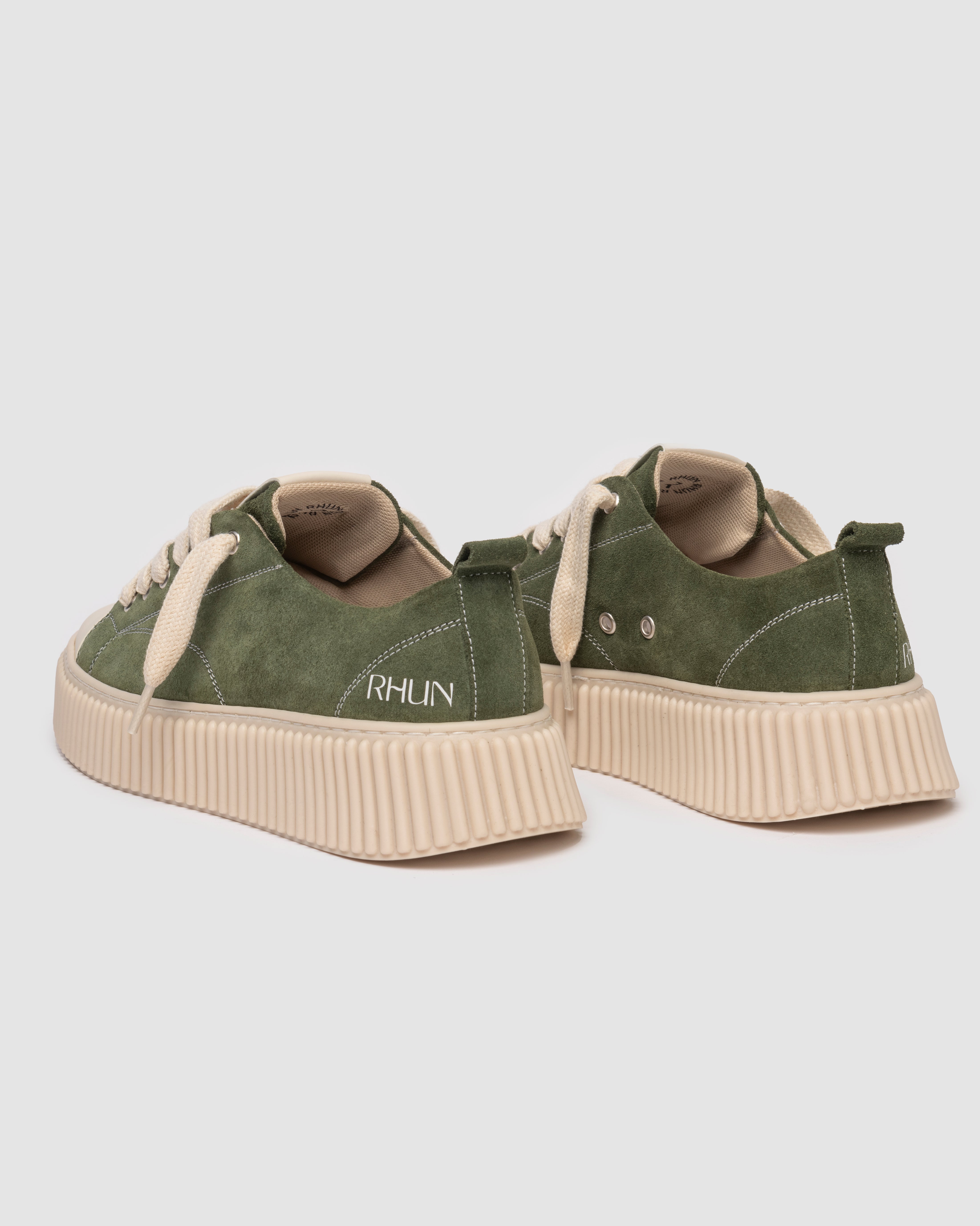 Puma rider suede platform kaki femme