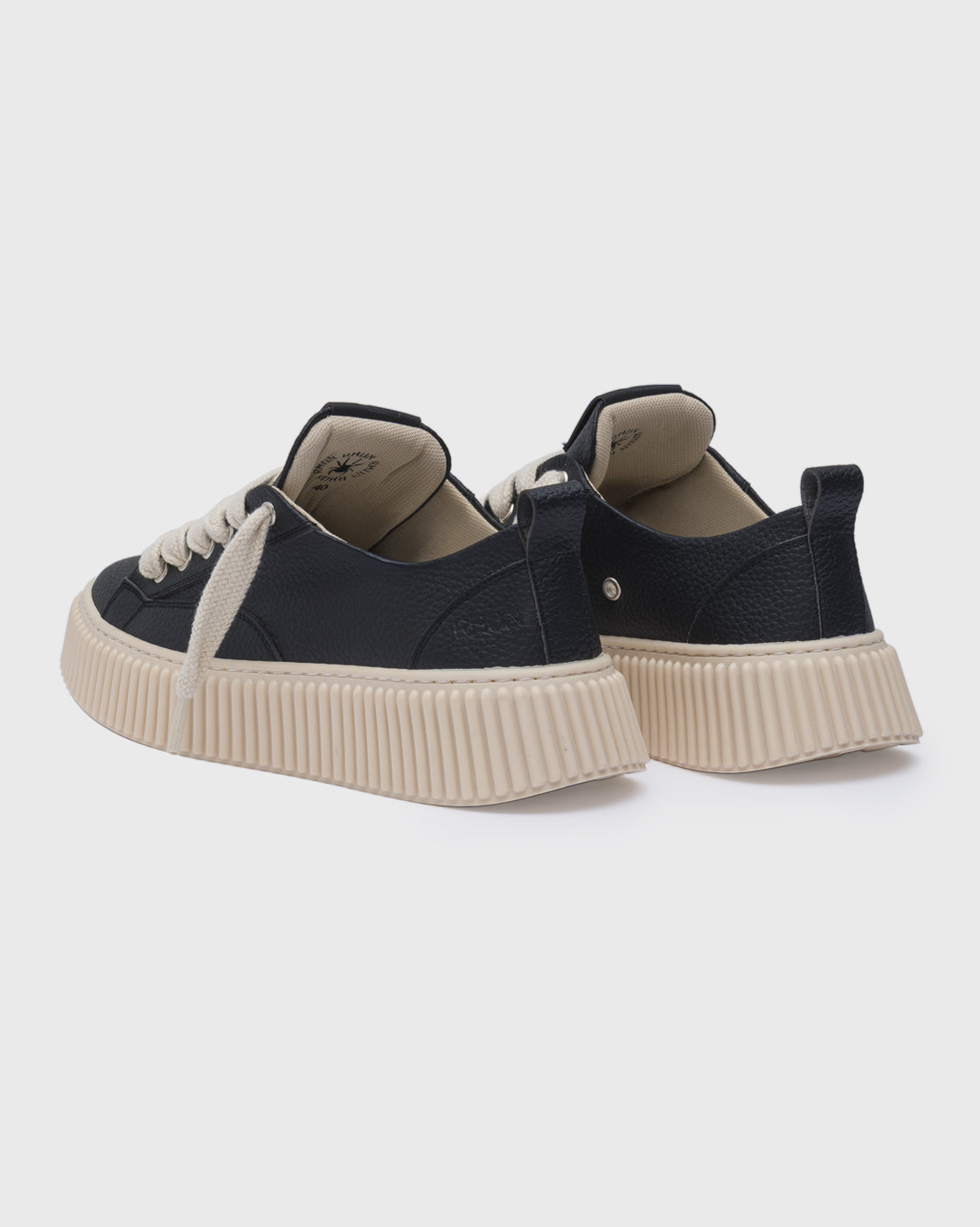 Sneakers 2019 Black/Beige Grain Leather