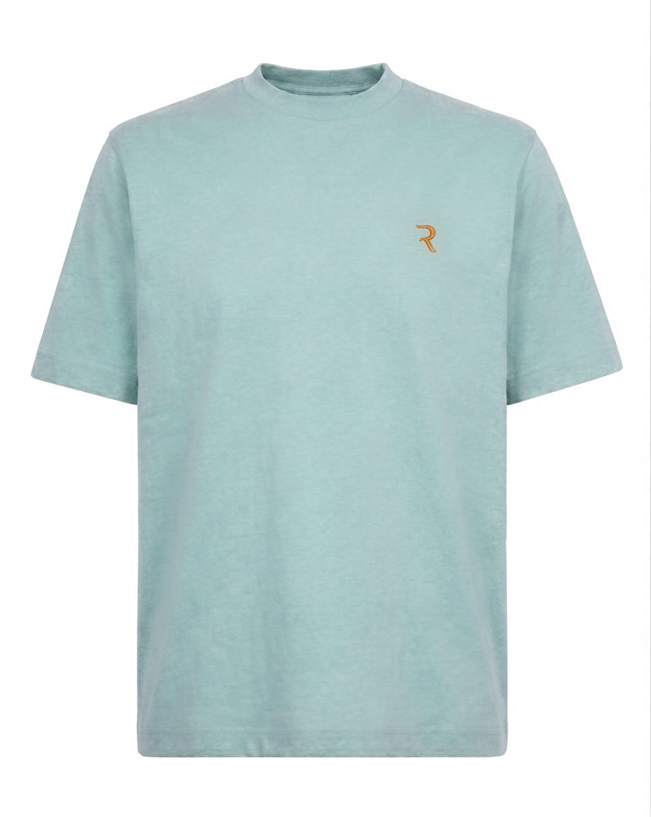 T-SHIRT R AZZURRO/ARANCIO