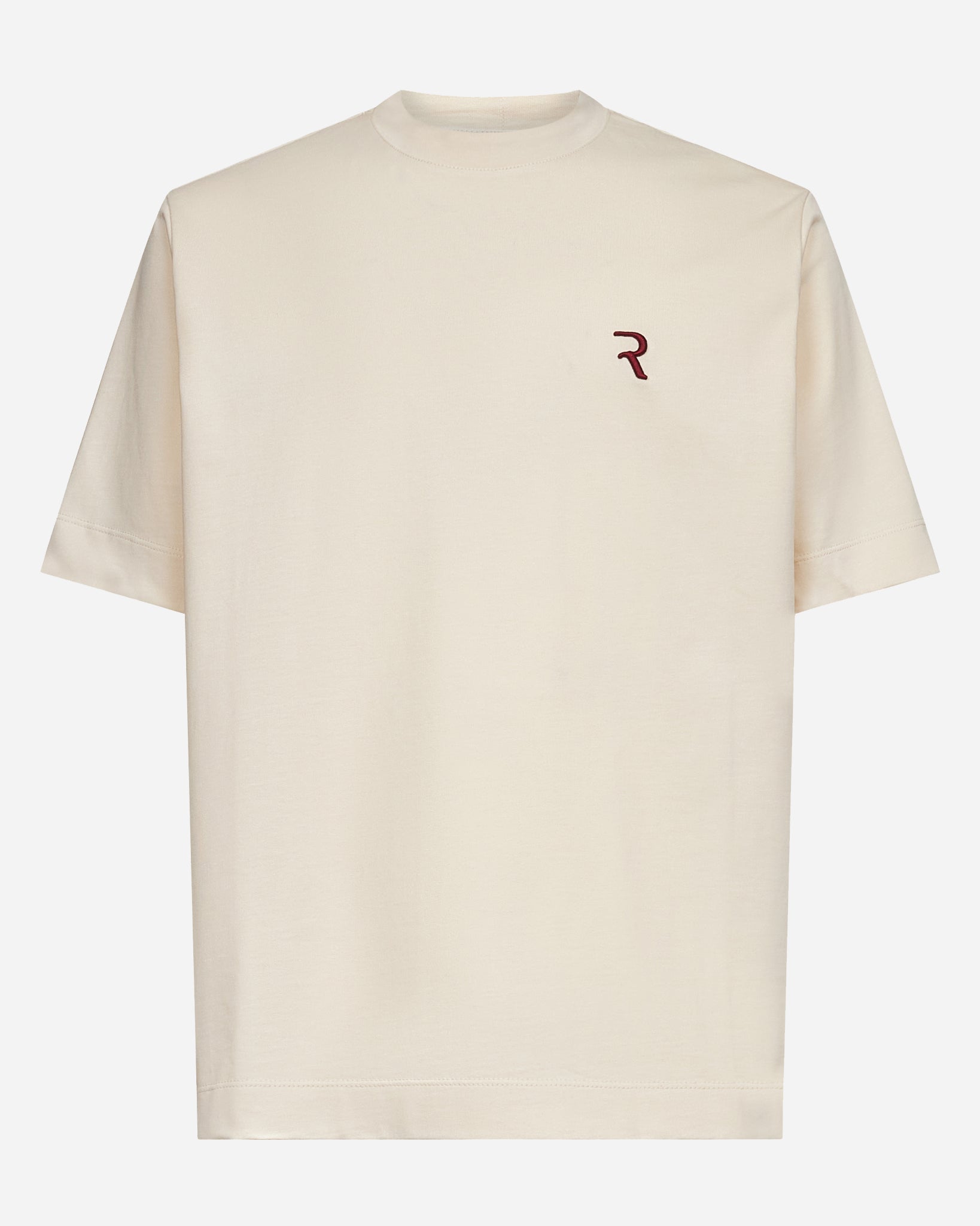T-SHIRT R BEIGE/BORDEAUX
